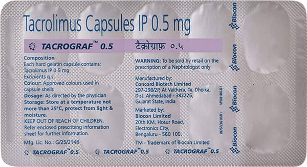 Tacrograf 0.5mg Strip Of 10 Capsules