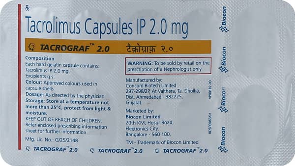 Tacrograf 2mg Strip Of 10 Capsules