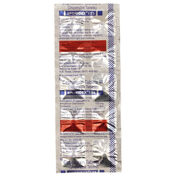 Sporidex Dt 125Mg Strip Of 10 Tablets