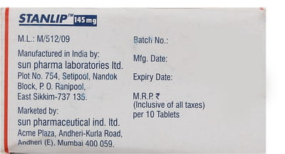 Stanlip 145mg Strip Of 10 Tablets