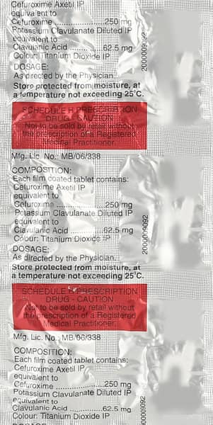 Zefu Cv 250mg Strip Of 6 Tablets