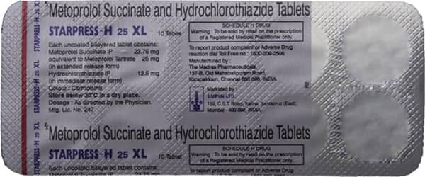 Starpress H Xl 25mg Strip Of 10 Tablets