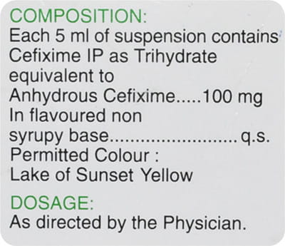 Zifi 100mg Readymix Bottle Of 30ml Suspension