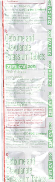 Zifi Cv 200Mg Strip Of 10 Tablets