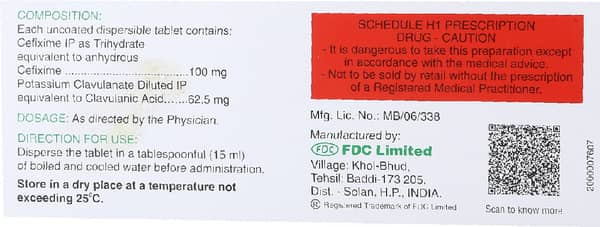 Zifi Cv Dt 100mg Strip Of 10 Tablets