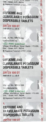 Zifi Cv Dt 100mg Strip Of 10 Tablets