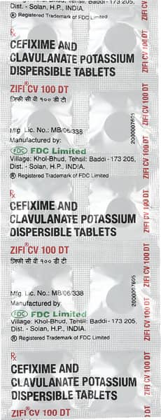 Zifi Cv Dt 100mg Strip Of 10 Tablets