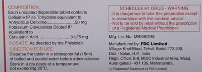 Zifi Cv Dt 50mg Strip Of 10 Tablets