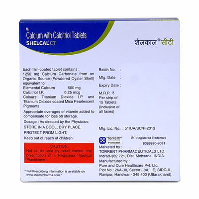 Shelcal Ct Strip Of 15 Tablets