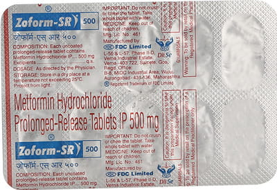 Zoform Sr 500mg Strip Of 10 Tablets