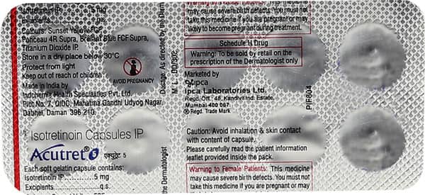 Acutret 5mg Strip Of 10 Capsules