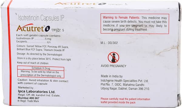 Acutret 5mg Strip Of 10 Capsules