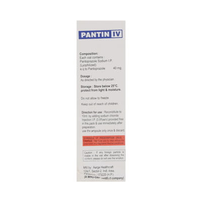 Pantin 40mg Dry Vial Of 1 Powder For Injection