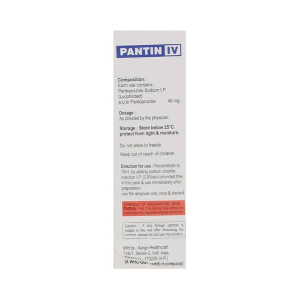 Pantin Iv 40mg Dry Vial Of 1 Powder For Injection