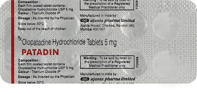 Patadin 5mg Strip Of 10 Tablets