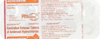 Acocontin 75mg Strip Of 10 Tablets