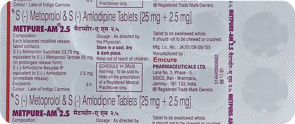 Metpure Am 2.5mg Strip Of 10 Tablets