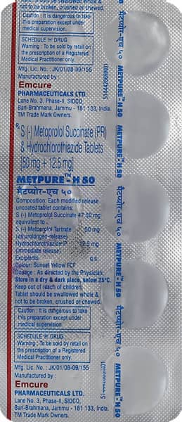 Metpure H 50mg Strip Of 10 Tablets