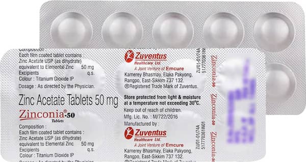 ज़िंकोनिया 50 टैबलेट