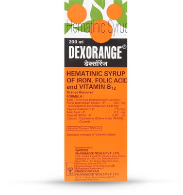 Dexorange Orange Flavour Bottle Of 200ml Syrup
