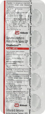 Diabetrol 500mg Strip Of 10 Tablets
