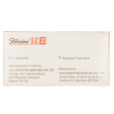 Storvas Ez 20mg Strip Of 10 Tablets