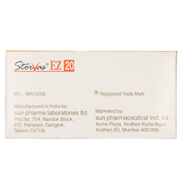 Storvas Ez 20mg Strip Of 10 Tablets