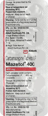 Mazetol 400mg Strip Of 10 Tablets