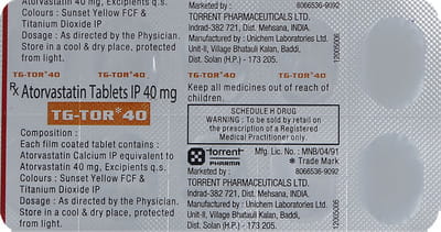 Tg Tor 40mg Strip Of 10 Tablets