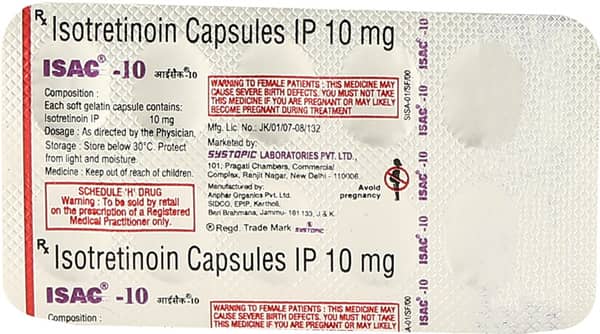 Isac 10mg Strip Of 10 Capsules
