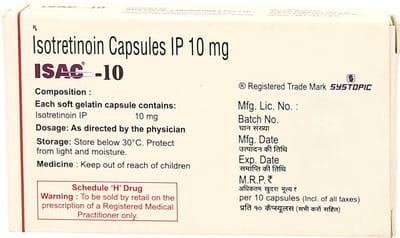 Isac 10mg Strip Of 10 Capsules