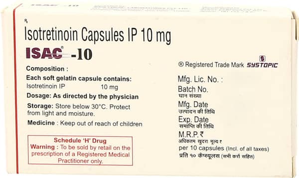 Isac 10mg Strip Of 10 Capsules