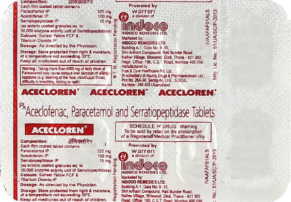Acecloren Strip Of 10 Tablets
