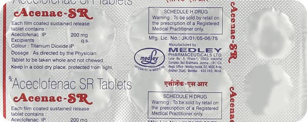 Acenac 200mg Sr Strip Of 10 Tablets