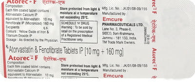 Atorec F Strip Of 10 Tablets