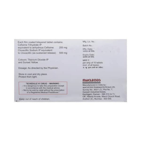 Cefolac Xl 200mg Strip Of 10 Tablets