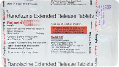 Rolazin 500mg Strip Of 10 Tablets