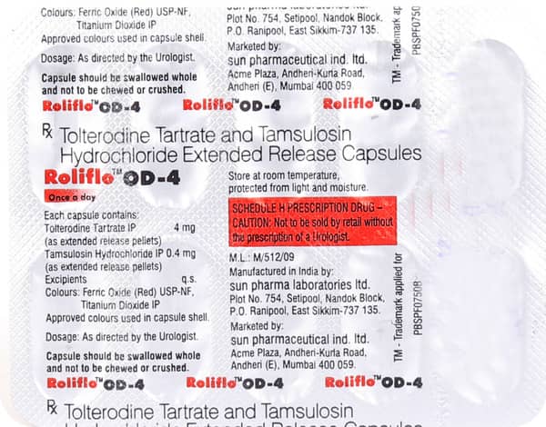 रोलिफ्लो दो 4एमजी की स्ट्रिप 10 कैप्सूल्स