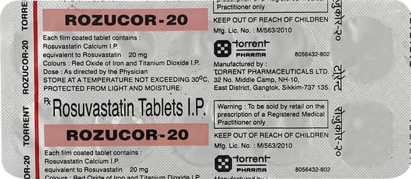Rozucor 20mg Strip Of 10 Tablets