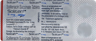 Soliten 5mg Strip Of 10 Tablets