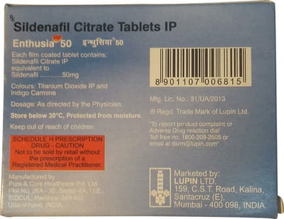 Enthusia 50mg Strip Of 4 Tablets