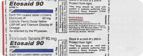 Etosaid 90mg Strip Of 10 Tablets