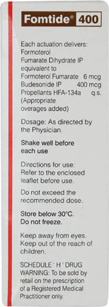 Fomtide 400mcg Box Of 120md 9.2gm Metered Dose Inhaler