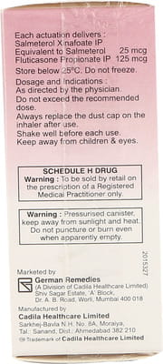 Forair 125mcg Box Of 120md Metered Dose Inhaler