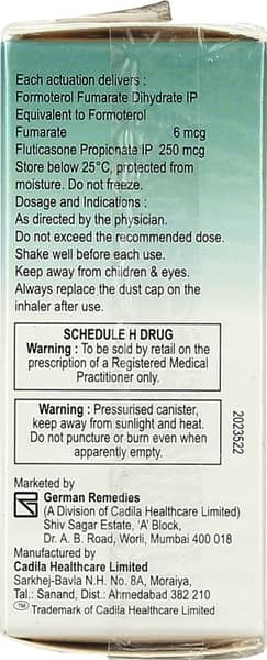 Formosone 250mcg Cfc Free Box Of 120md Metered Dose Inhaler