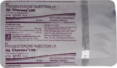 Uterone 100mg Ampoule Of 2ml Injection