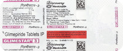 Glimestar 3mg Strip Of 10 Tablets