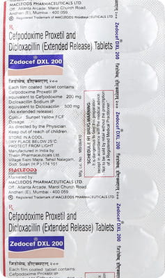 Zedocef Dxl 200mg Strip Of 10 Tablets
