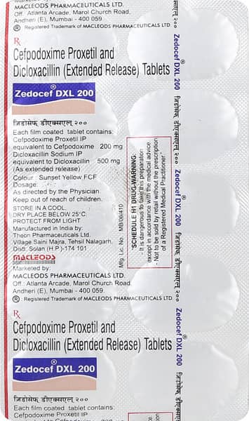 Zedocef Dxl 200mg Strip Of 10 Tablets