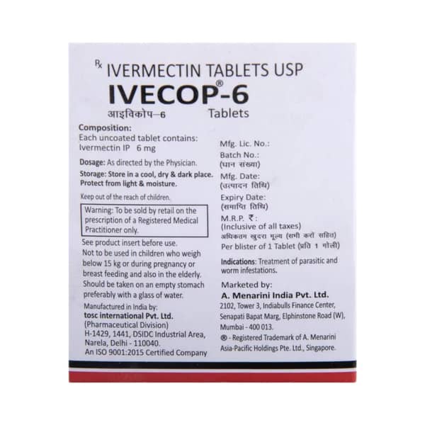 Ivecop 6mg Strip Of 1 Tablet